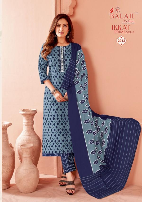 Balaji Ikkat Prime Vol 2 Cotton Printed Dress Material Collection